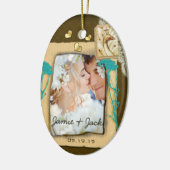 Aangepaste  fotocollage keramisch ornament (Links)