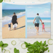 Aangepaste fotocollage keukenhanddoek Uw foto's (Gevouwen)
