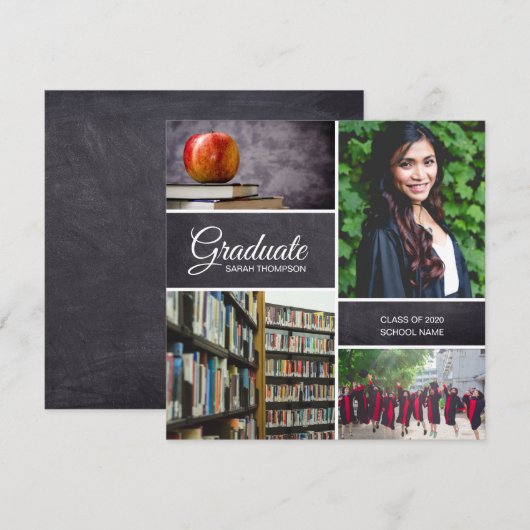 Aangepaste fotocollage klasse van 2020 Afstuderen (Voorkant / Achterkant)