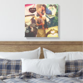 Aangepaste fotocollage koelen canvas afdruk (Insitu (Slaapkamer))