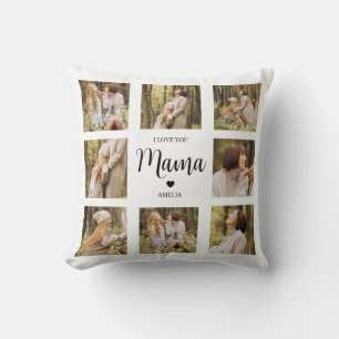 Aangepaste Fotocollage Kussen voor Mam Gepersonali