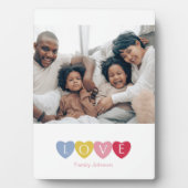 Aangepaste fotocollage liefde familiefoto display fotoplaat (voorkant)