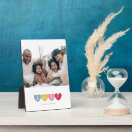 Aangepaste fotocollage liefde familiefoto weergave fotoplaat