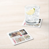 Aangepaste fotocollage Love Joy Family Kartonnen Onderzetters (Insitu)