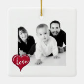 Aangepaste fotocollage Love Joy Family Keramisch Ornament (Achterkant)