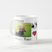Aangepaste fotocollage Love Joy Family Koffiemok (Voorkant links)