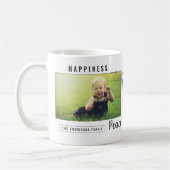 Aangepaste fotocollage Love Joy Family Koffiemok (Links)