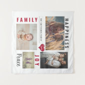 Aangepaste fotocollage Love Joy Family Wandkleed (Voorkant (horizontaal))