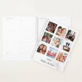 Aangepaste fotocollage marmeren monogram 2027 wit planner (Display)