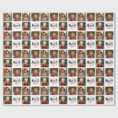 Aangepaste Fotocollage "Merry" Kerstverpakking Pa Cadeaupapier (Vlak)