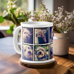Aangepaste fotocollage met 8 vierkante foto's koffiemok<br><div class="desc">Gebruik je favoriete foto of afbeeldingen om een leuk hoopje te maken om met vrienden te delen.</div>
