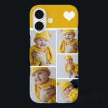 Aangepaste fotocollage met hart iPhone 16 hoesje<br><div class="desc">Maak een Persoonlijke de telefoongeval van het keepasezakje van de Foto met de details van het liefdeshart van Ricaso - voeg uw eigen foto's toe - de keepjesgiften van de fotocollage beschikbaar voor vele stijlen - kies uw optie in drop-down menu</div>