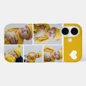 Aangepaste fotocollage met hart Case-Mate iPhone case (Achterkant (horizontaal))
