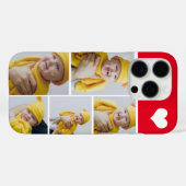 Aangepaste fotocollage met hart Case-Mate iPhone case (Achterkant (horizontaal))