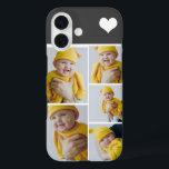 Aangepaste fotocollage met hart iPhone 16 hoesje<br><div class="desc">Maak een Persoonlijke de telefoongeval van het keepasezakje van de Foto met de details van het liefdeshart van Ricaso - voeg uw eigen foto's toe - de keepjesgiften van de fotocollage beschikbaar voor vele stijlen - kies uw optie in drop-down menu</div>