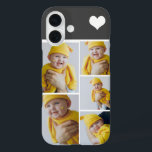 Aangepaste fotocollage met hart iPhone 16 hoesje<br><div class="desc">Maak een Persoonlijke de telefoongeval van het keepasezakje van de Foto met de details van het liefdeshart van Ricaso - voeg uw eigen foto's toe - de keepjesgiften van de fotocollage beschikbaar voor vele stijlen - kies uw optie in drop-down menu</div>