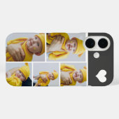 Aangepaste fotocollage met hart Case-Mate iPhone case (Achterkant (horizontaal))