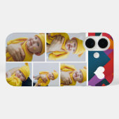 Aangepaste fotocollage met hart Case-Mate iPhone case (Achterkant (horizontaal))