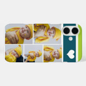 Aangepaste fotocollage met hart Case-Mate iPhone case (Achterkant (horizontaal))
