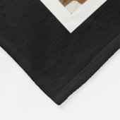 Aangepaste fotocollage met naam en monogram fleece deken (Hoek)