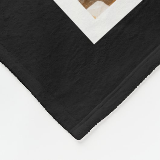 Aangepaste fotocollage met naam en monogram fleece deken (Hoek)