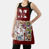 Aangepaste fotocollage met naam en monogram schort (Insitu)