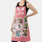 Aangepaste fotocollage met naam en monogram schort (Insitu)