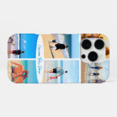 Aangepaste fotocollage met uw foto's en tekst iPhone hoesje (Achterkant horizontaal)