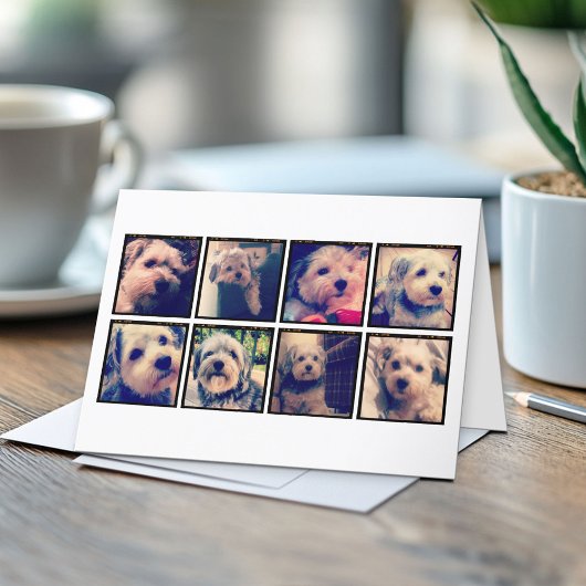 Aangepaste fotocollage met vierkante foto's kaart