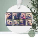 Aangepaste fotocollage met vierkante foto's ornament<br><div class="desc">Gebruik je favoriete foto of afbeeldingen om een leuk hoopje te maken om met vrienden te delen.</div>