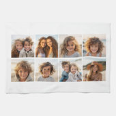 Aangepaste fotocollage met vierkante foto's theedoek (Horizontaal)