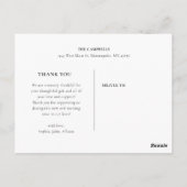 Aangepaste fotocollage moderne dank je baby shower briefkaart (Achterkant)