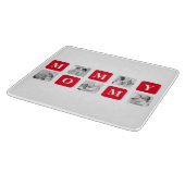 Aangepaste Fotocollage MOMMY Rood Snijplank (Hoek)