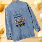 Aangepaste fotocollage Naam Klasse Jaar Afstuderen Denim Jacket