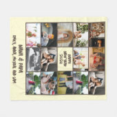 Aangepaste Fotocollage Nieuwjaarsgeschenk Fleece Deken (Voorkant (Horizontaal))