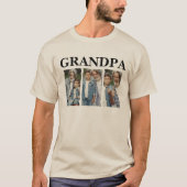 Aangepaste Fotocollage Opa – Gepersonaliseerd Cade T-shirt (Voorkant)