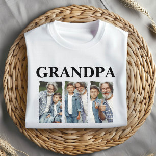 Aangepaste Fotocollage Opa – Gepersonaliseerd Cade T-shirt
