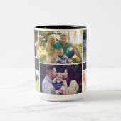 Aangepaste fotocollage opa tweetonige Mok (Center)