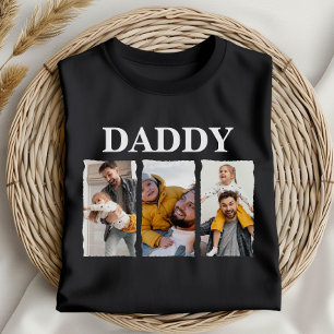 Aangepaste Fotocollage Papa – Gepersonaliseerd Cad T-shirt