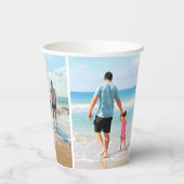 Aangepaste fotocollage papieren bekers met uw foto (Achterkant)