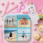 Aangepaste fotocollage papieren Borden met uw foto Bordje (Feest)