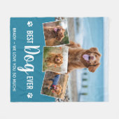Aangepaste fotocollage Pet DOG Modern 4 Afbeelding Fleece Deken (Voorkant (Horizontaal))