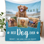 Aangepaste fotocollage Pet DOG Modern 4 Afbeelding Fleece Deken