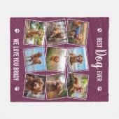Aangepaste Fotocollage Pet Hondenliefhebber 9 Afbe Fleece Deken (Voorkant (Horizontaal))
