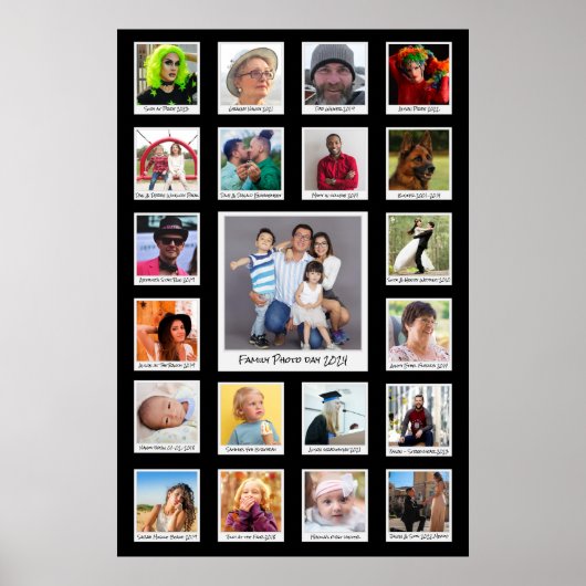 Aangepaste fotocollage Retro Instant Prints & noti (Voorkant)