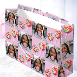 Aangepaste Fotocollage Retro Moderne Trendy Famili Groot Cadeauzakje