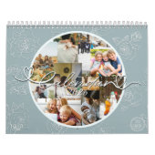 Aangepaste fotocollage Roos Lijnkunst 2026 Kalender (Hoes)