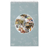 Aangepaste fotocollage Rose Line Art 2026 Kalender (Hoes)