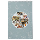 Aangepaste fotocollage Rose Line Art 2026 Kalender (Hoes)