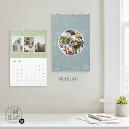 Aangepaste fotocollage Rose Line Art 2026 Kalender